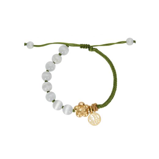 大英博物馆 巴斯特系列 猫眼石花漾喵语福牌 手链 商品图6