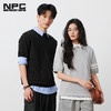 NPC潮牌袖口撞色条纹【混纺】针织短袖T恤男圆领垂感透气NP53TS20 商品缩略图0