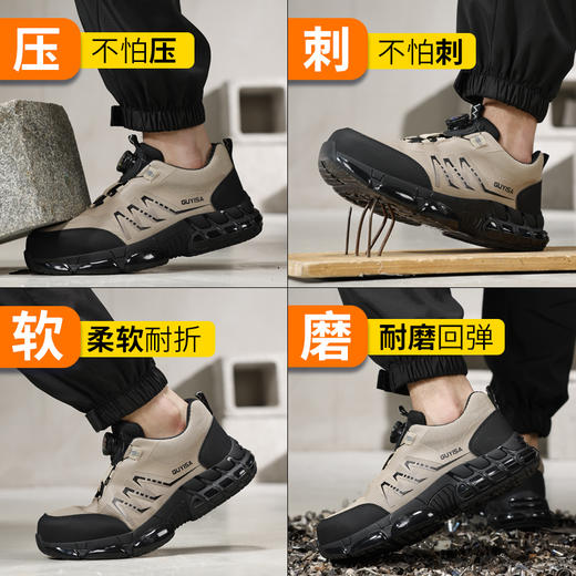 新款劳保鞋男防砸防刺升级4.0凯夫拉安全鞋TPU底钢包头防护工作鞋 商品图3