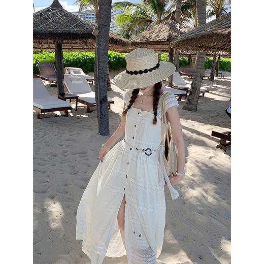 【折后再享2件88折】现货秒杀！微信打折价！度假风蕾丝裙摆连衣裙 日常289.99/件 立减100 秒杀189.99/件！！ 商品图1