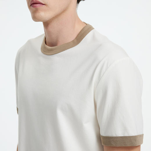 九牧王 旅途疗愈 夏标准版短袖T恤JT2D26410 商品图2