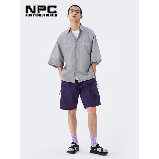 NPC潮牌防水速干五分袖衬衫舒适日常短袖夏季透气潮流NP33SH32 商品图2