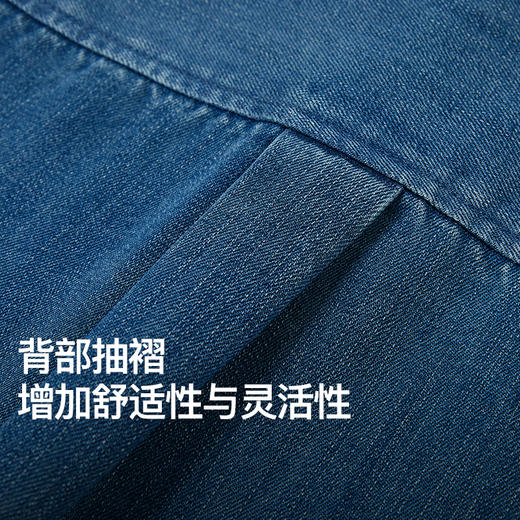 NPC潮牌垂感莱赛尔洗水翻领牛仔衬衫男外套落肩舒适轻肤NP52SH16 商品图4