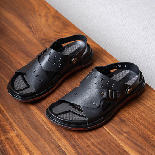 【质感真皮 轻便好穿 减震防滑】SACHA品牌男士夏季凉鞋 商品图6
