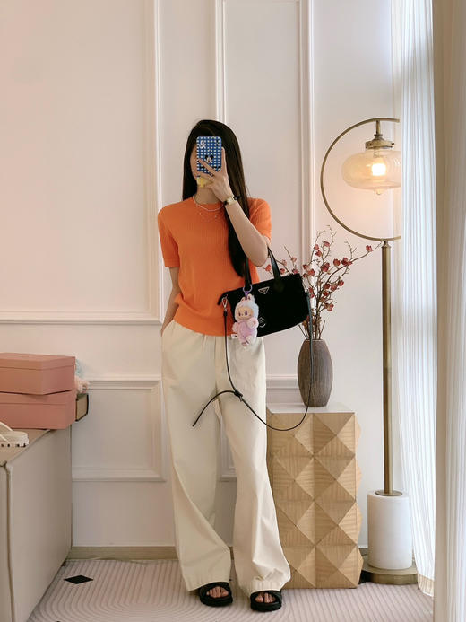 69-1 一手渠道货 LP 丝棉混纺 亲肤丝滑 螺纹圆领针织衫 商品图5