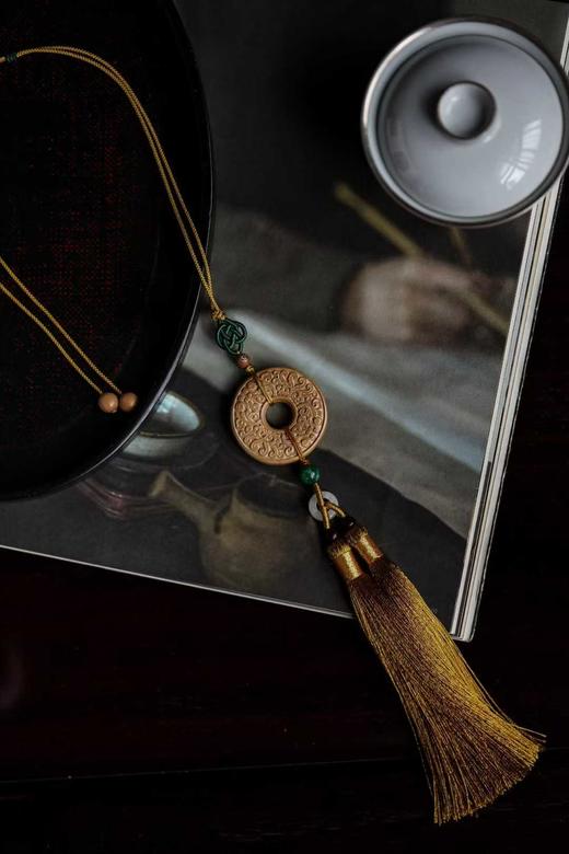 老山檀香【六字箴言平安扣】挂件 商品图2