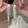 雀说 S925银色瀑布高级轻奢珍珠流光流苏耳环 1440 商品缩略图4