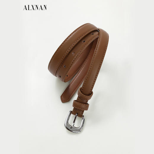 鹿向南「蒙田饰带」简约时尚百搭单品新款银扣皮带配半身裙真皮女 商品图3