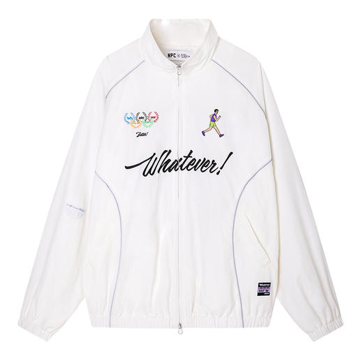 NPC潮牌运动系列反光条橄榄枝肌理感套装男酷夹克长裤NP47TJ15 商品图6