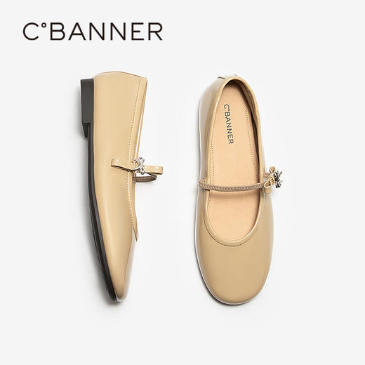 千百度针扣玛丽珍鞋女平底小香风晚晚浅口芭蕾舞单鞋A25465378 商品图4