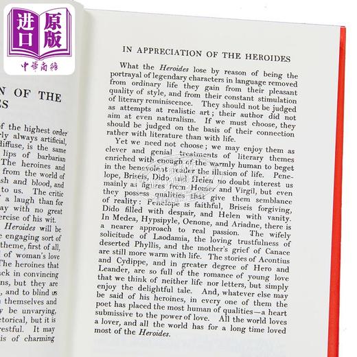 【中商原版】奥维德 女杰书简 爱情三论 洛布古典丛书 原文拉英对照版 Heroides Amores 英文原版 Ovid 哲学 文学 商品图2