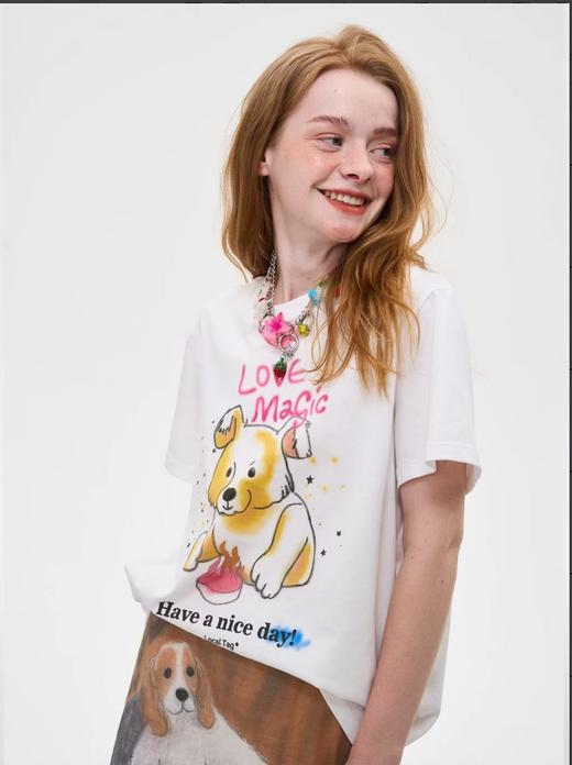 local tag/It24ssk01/ LOVE MAGIC 魔法小狗短䄂 商品图0
