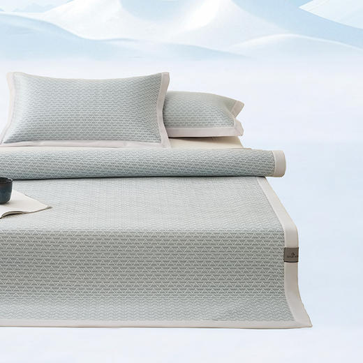 商超爆款【丝享高端新中式新氧冷循环炫彩提花席涟漪】 A类冰柔面料 柔软细腻 长效清爽 商品图2