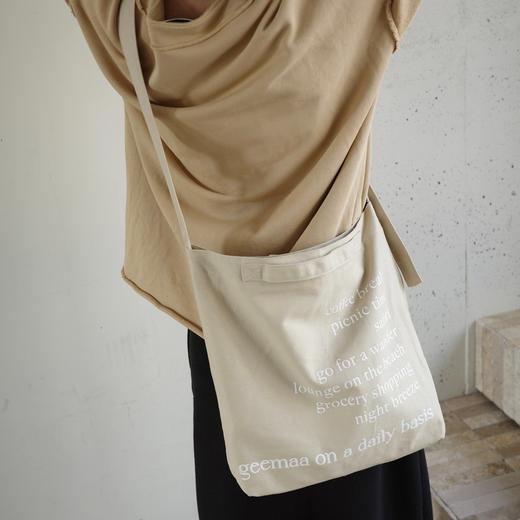 geemaa 可调节字母帆布包 商品图4