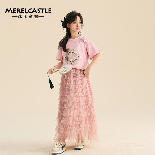 女童国风短袖T恤春装洋气新中式上衣 商品图3