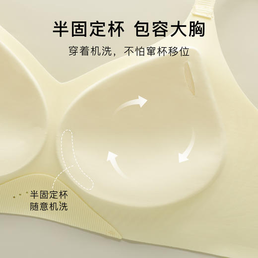 【大胸侧收提拉】裸感无痕软支撑聚拢内衣女承托防垂收副乳文胸罩轻舞红颜 商品图4