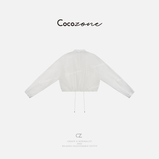 COCO ZONE刘一一【苎麻棉混纺】轻薄下摆抽绳设计长袖外套CD1A0604 商品图2