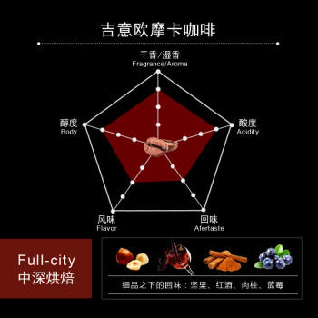 吉意欧GEO醇品摩卡风味咖啡豆500g阿拉比卡豆中深烘浆果余味黑咖啡 商品图3