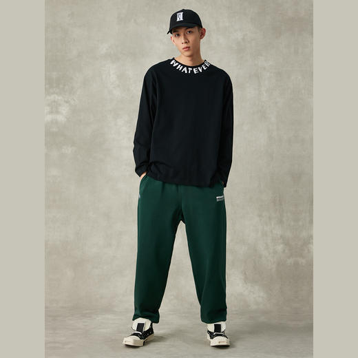 NPC潮牌领口印花圆领32支全棉卫衣舒适套头长袖秋冬上衣NP38TL07 商品图1