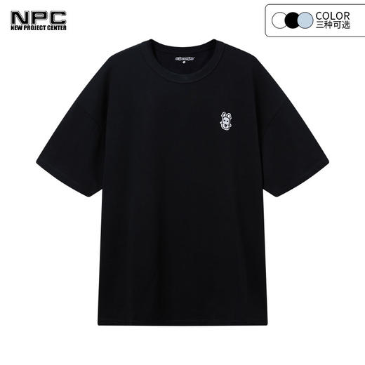 NPC潮牌CC系列绣花小标圆领短袖T恤男女同款CC22TE21 商品图5