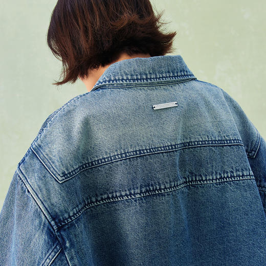 NPC潮牌重磅水洗工装牛仔衬衫短裤套装男做旧NP43DT15 商品图3