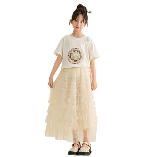 女童国风短袖T恤春装洋气新中式上衣 商品图4