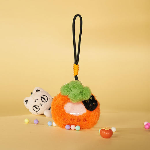 大英博物馆 巴斯特系列 柿柿如意毛绒痛包挂件 零钱包 商品图1