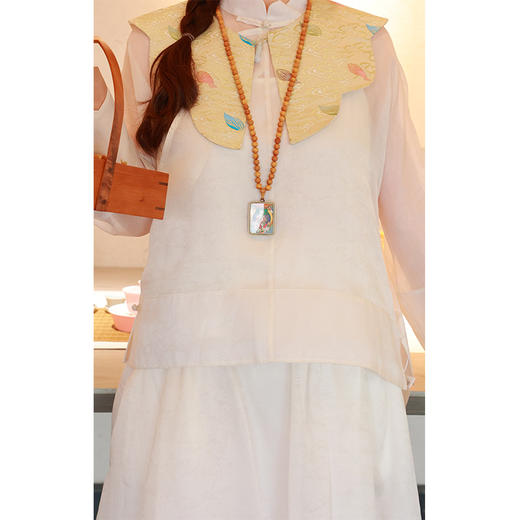 【2026东衣作】新中式云肩（25710043黄白游-高定款） 商品图4