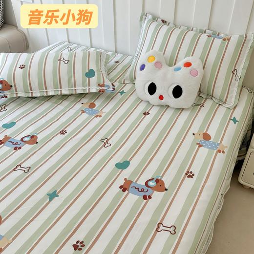 爆款特惠~新款原棉老粗布床单三件套全棉不起球春夏细纱棉花边式被单 商品图2