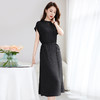 QS-82501103【桑蚕丝冠乐皱】简约轻奢女装通勤气质夏季无袖真丝连衣裙女1103 商品缩略图0