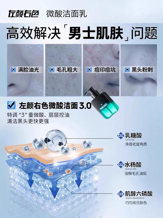 秒杀包邮！【郝劭文推荐】深层清洁氨基酸男士洗面奶 商品图6