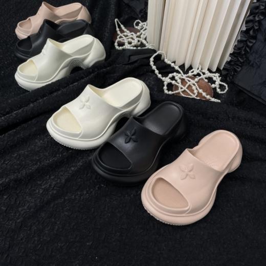 🔥SMFK平替高版本辣妹拖增高十字花软底沙滩拖5142📸明星博主网红都人手一双 出门被疯狂要🔗 咱家💰79元就可以到手同款版型平替 穿上秒变超模腿的辣妹拖 商品图2