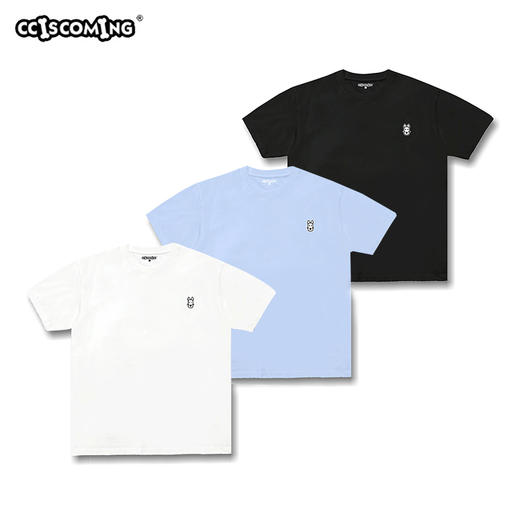 NPC潮牌CC系列绣花小标圆领短袖T恤男女同款CC22TE21 商品图0
