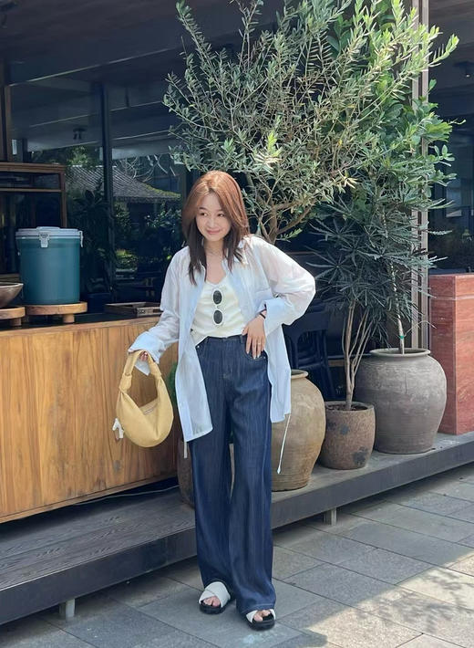 垂感显瘦天丝牛仔裤 商品图2