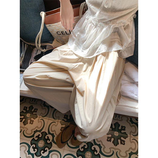 <曾小咸推荐>蕾丝花边背心阔腿休闲裤裙裤 商品图3