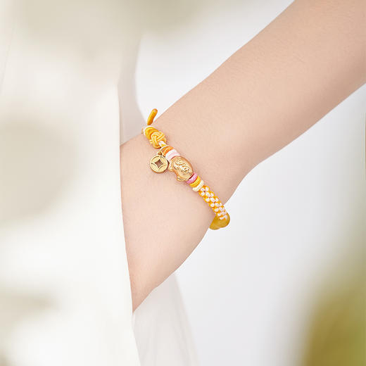 大英博物馆 巴斯特系列 招财喵玛瑙黄色手绳 手链 商品图1