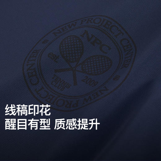 NPC潮牌网球系列胸口线稿印花短袖T恤男插肩袖鸟眼拼接NP54TE35 商品图2