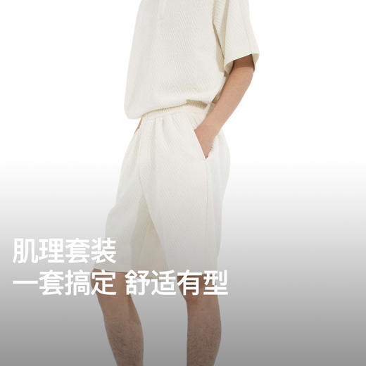 NPC潮牌复古【肌理感】POLO衫短裤套装男挺括有型松紧腰NP53TP14 商品图4