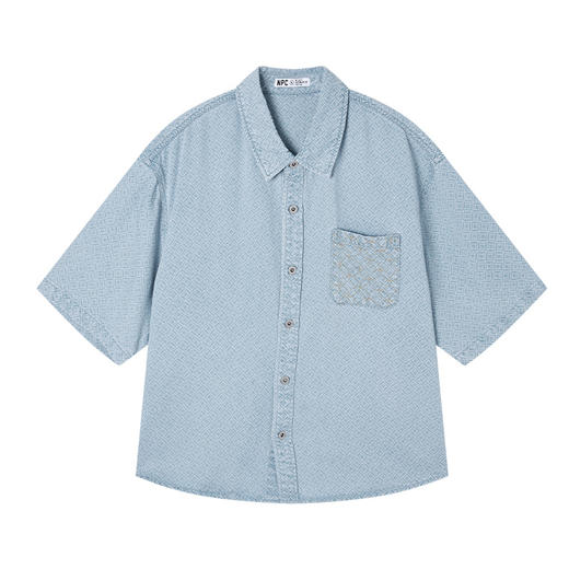 NPC潮牌100%【莱赛尔】铜钱印花短袖衬衫短裤男透气老钱风NP53SH02 商品图5