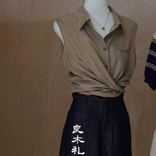 【现货】良木礼亚麻翻领衬衫（84866） 商品图3