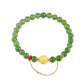 和田玉手链 中国风黄色18k金手串叠戴显白手链女士礼物MEMORA诗普琳NB003901