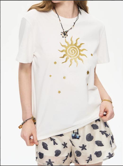 local tag/It25ssk36/金银岛太阳印花短袖 商品图0