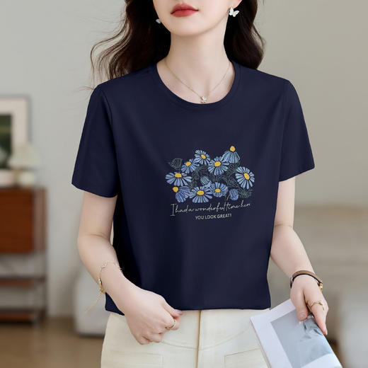 百媚生 棉质短袖T恤S82520022 商品图0
