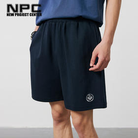 NPC潮牌网球系列刺绣网球拍直筒休闲短裤男透气松紧腰NP54SR37