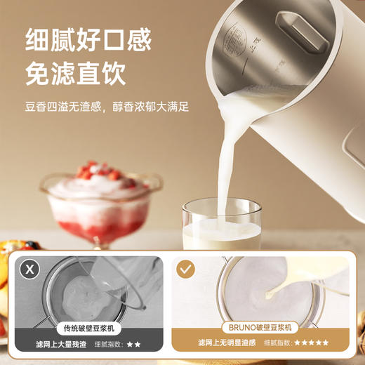 【BRUNO破壁机豆浆机】迷你家用全自动多功能，干豆直打，迷你低噪音新款，316L不锈钢新款7天无理由（不影响二次销售），一年保修 商品图1