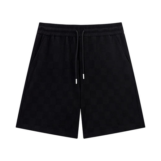 NPC潮牌金线刺绣棋盘格提花短袖百搭T恤短裤男肌理感透气NP52TE13 商品图6