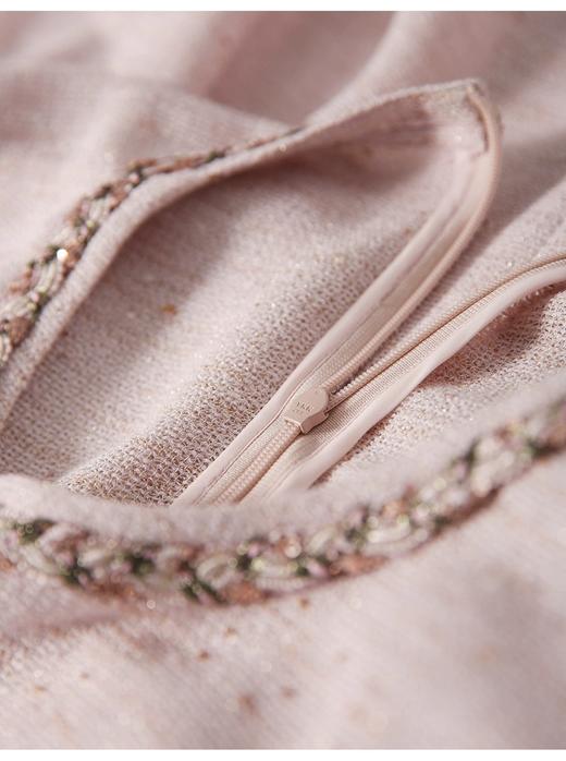 小香云粉金羽纱古法经纬绞纱纯手工珠片短袖上衣 商品图14