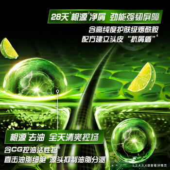 清扬男士去屑洗发水 清爽控油500g+试用装100gx2 去屑蓬松修护洗头膏 /个人护理 /洗发护发 /洗发水 商品图5