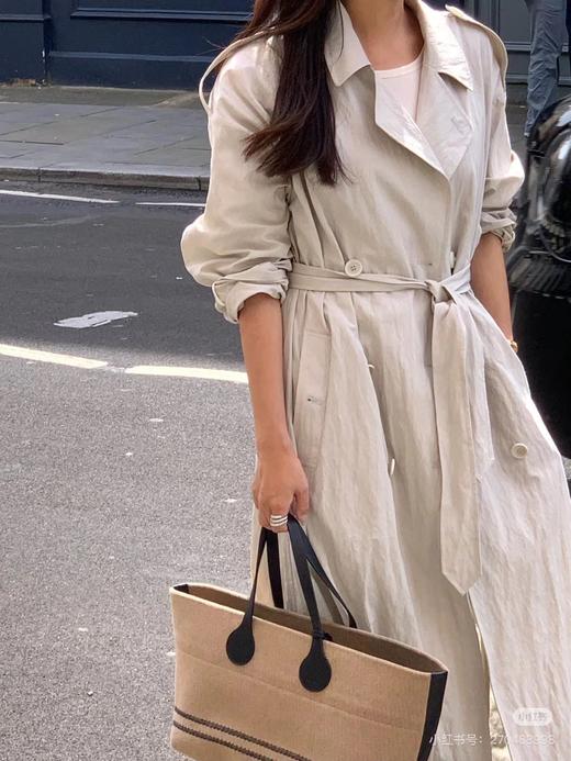 D060924托特包女帆布亚麻包通勤手提包大容量时尚腋下包 商品图4