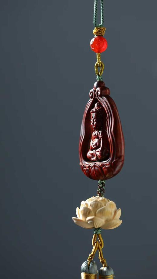 莲开佛现°小叶紫檀车挂 商品图1